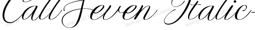 CallSeven Italic字体转换